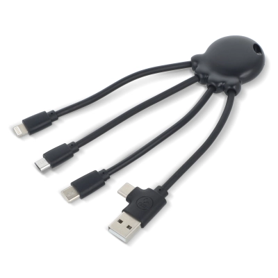Xoopar Eco Octopus Kabel do ładowania Ocean Bound Plastic kolor czarny (LT41023-N0002)