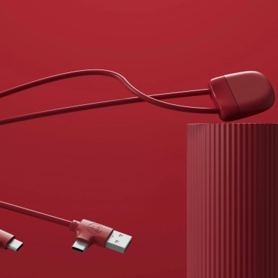 Xoopar Ice-C Charging cable kolor czerwony (LT41018-N0021)