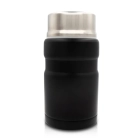 Termiczny pojemnik na żywność 650 ml Air Gifts, składana łyżka - kolor czarny