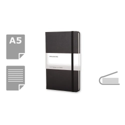 Duży notatnik w linie Moleskine - czarny