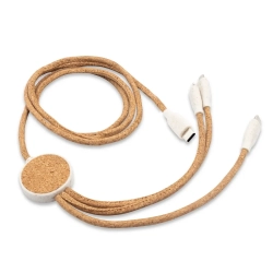 Korkowy kabel do ładowania B'RIGHT | Brent - kolor neutralny