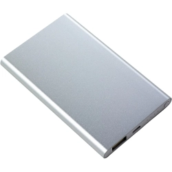 Power bank 4000 mAh - kolor srebrny
