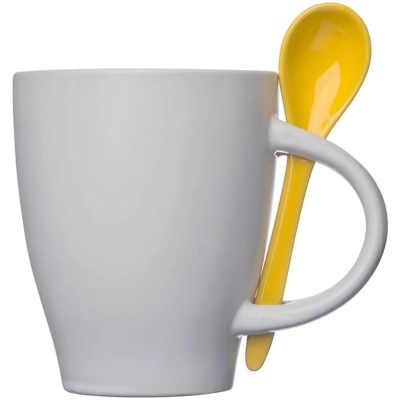Kubek ceramiczny z łyżeczką 250 ml PALERMO