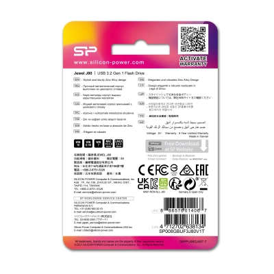 Pendrive Jewel J80, 8GB 3.0 Silicon Power