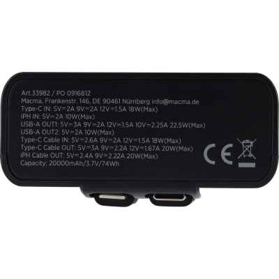 Power bank 20000 mAh MARBELLA MoLu