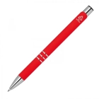 Długopis półżelowy soft touch z aluminium z recyklingu kolor czerwony (MAC1399105) Długopis półżelowy soft touch z aluminium z recyklingu kolor czerwony (MAC1399105)