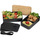 Lunch box ze sztućcami kolor czarny (MAC8253103) Lunch box ze sztućcami kolor czarny (MAC8253103)