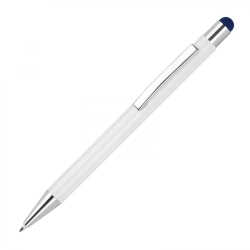 Długopis aluminiowy soft touch i touch pen kolor granatowy (MAC1323844)