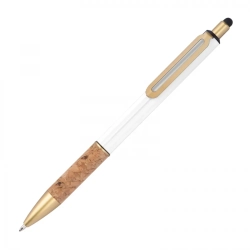 Długopis metalowy touch pen kolor biały (MAC1369006)