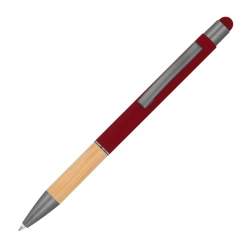Długopis metalowy touch pen soft touch kolor bordowy (MAC1358102)