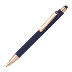 Długopis plastikowy soft touch kolor granatowy (MAC1387344)