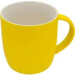 Kubek ceramiczny soft touch 300 ml kolor żółty (MAC8065408)