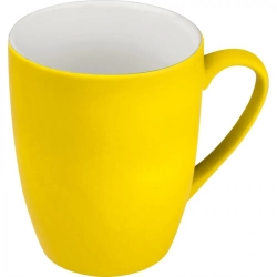 Kubek ceramiczny soft touch 300 ml kolor żółty (MAC8065508)
