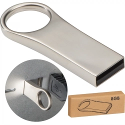 Pendrive metalowy 8GB 2.0 kolor szary (MAC2149307)