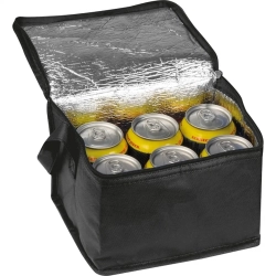 Torba termiczna non woven na 6 puszek 330 ml kolor czarny (MAC6154203)
