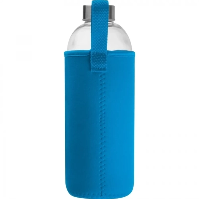 Butelka szklana z pokrowcem 1000 ml kolor jasnoniebieski (MAC6242724)