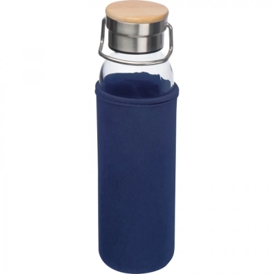 Butelka szklana z pokrowcem 600 ml kolor granatowy (MAC6318144)