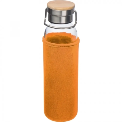 Butelka szklana z pokrowcem 600 ml kolor pomarańczowy (MAC6318110)