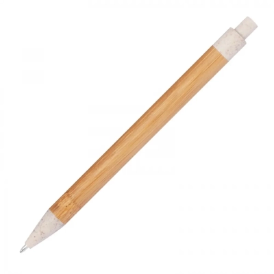 Długopis bambusowy kolor biały (MAC1321106)