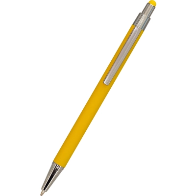 Długopis metalowy touch pen soft touch kolor żółty (MAC1096408)