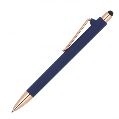 Długopis plastikowy soft touch kolor granatowy (MAC1387344)