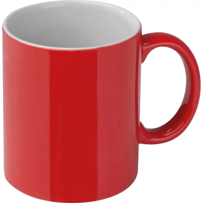 Kubek ceramiczny 300 ml kolor czerwony (MAC8009505)