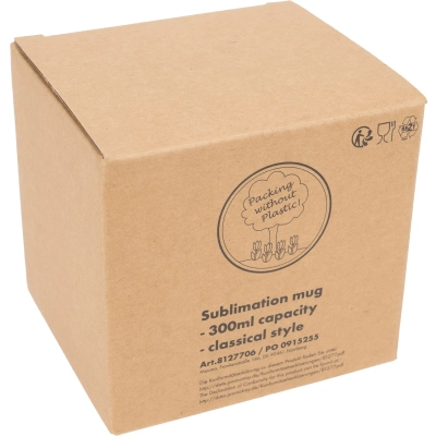 Kubek ceramiczny do sublimacji 300 ml kolor biały (MAC8127706)