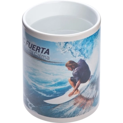 Kubek ceramiczny do sublimacji zmieniający kolor 300 ml kolor czarny (MAC8343803)