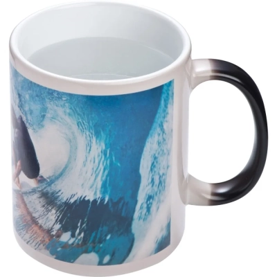 Kubek ceramiczny do sublimacji zmieniający kolor 300 ml kolor czarny (MAC8343803)