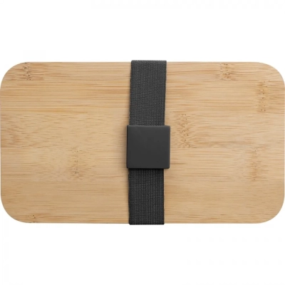 Lunch box ze sztućcami kolor czarny (MAC8253103)