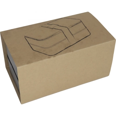Lunch box ze sztućcami kolor czarny (MAC8253103)
