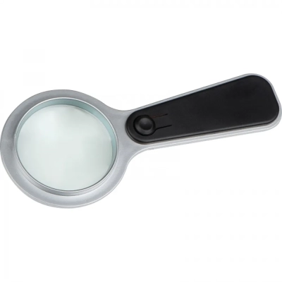 Lupa z lampką LED kolor czarny (MAC9223803)