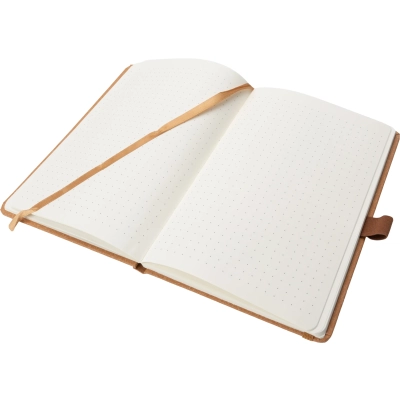 Notatnik A5 w kropki z papieru z recyklingu kolor brązowy (MAC2179901)