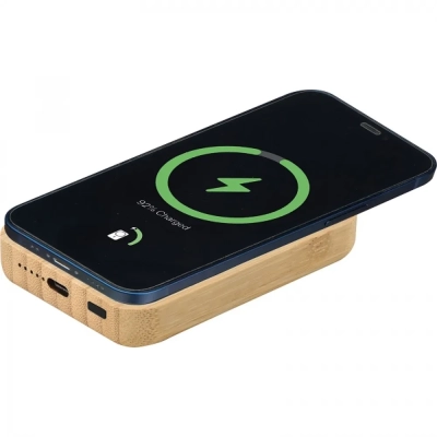 Power bank 5000 mAh z ładowarką indukcyjną Magsafe kolor beżowy (MAC3394913)