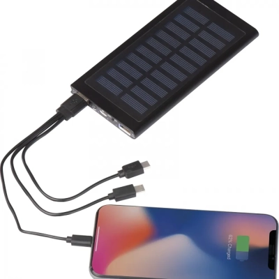 Power bank 8000 mAh solarny kolor czarny (MAC3082403)