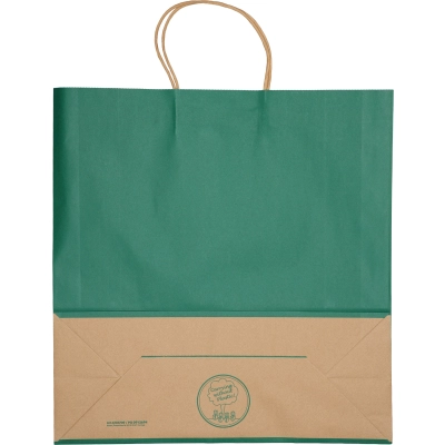 Torba papierowa duża 120 g/m2 kolor zielony (MAC6181709)