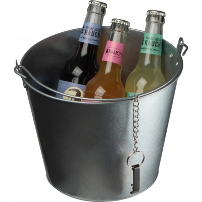 Wiaderko na lód 6000 ml i otwieracz do butelek kolor szary (MAC8386507)