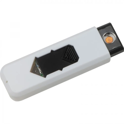 Zapalniczka z ładowaniem USB kolor biały (MAC9097706)
