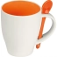 Kubek ceramiczny z łyżeczką 250 ml kolor pomarańczowy (MAC8509510)