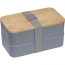 Lunch box ze sztućcami 600 ml kolor szary (MAC8253107)