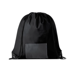 Race Number Drawstring Bag BLACK