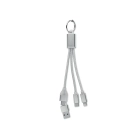 BLUE Kabel ładujący 4 w 1 typu C kolor srebrny