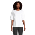 BOXY WOMEN - T-SHIRT OVERSIZE - Kolor Bialy