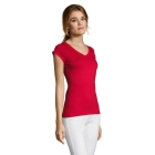 MOON - Damski T-SHIRT 150g - Kolor Czerwony