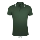 PASADENA MEN - PASADENA MĘSKA POLO - Kolor Forest Green/White