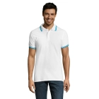 PASADENA MEN - PASADENA MĘSKA POLO - Kolor White/Aqua