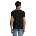 PASADENA MEN - PASADENA męskie polo 200g - Kolor Negro/Blanco