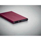 POWERFLAT C - Power Bank 4000 mAh typ C - Kolor Burgund