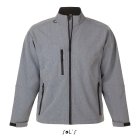 RELAX - Męski softshell 340g - Kolor Szary Melanż