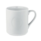 RIBMUG - Kubek ceramiczny w prążki 340 m - Kolor Bialy